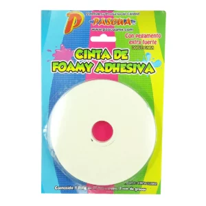 CINTA DE MONTAJE FOAM ADHESIVA DOBLE CARA 19X5M ATADO DE 2 PZAS.