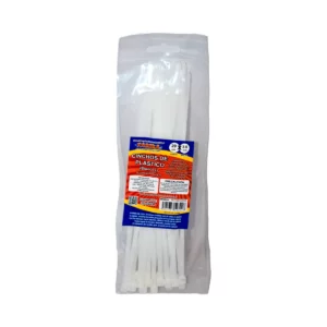 CINCHO DE PLASTICO BLANCO C/25 20CMS ATADO DE 2 PZAS.