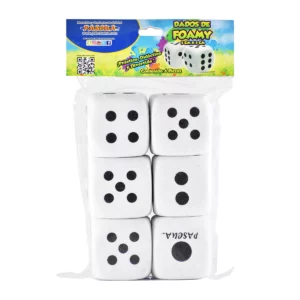 DADOS DE FOAMY 5X5CMS C/6 BLANCO DAF-5506
