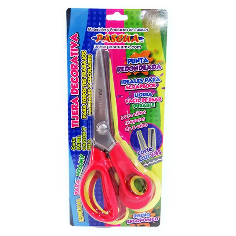TIJERAS PARA FOAMY METALICA CURVA ATADO DE 2 PZAS.