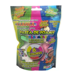 FOAMY MOLDEABLE PASCUA SURTIDO C/6 UNICORNIO ATADO DE 2 PZAS.