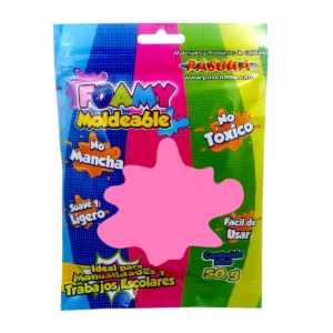 FOAMY MOLDEABLE PASCUA 50G ROSA PASTEL ATADO DE 2 PZAS.