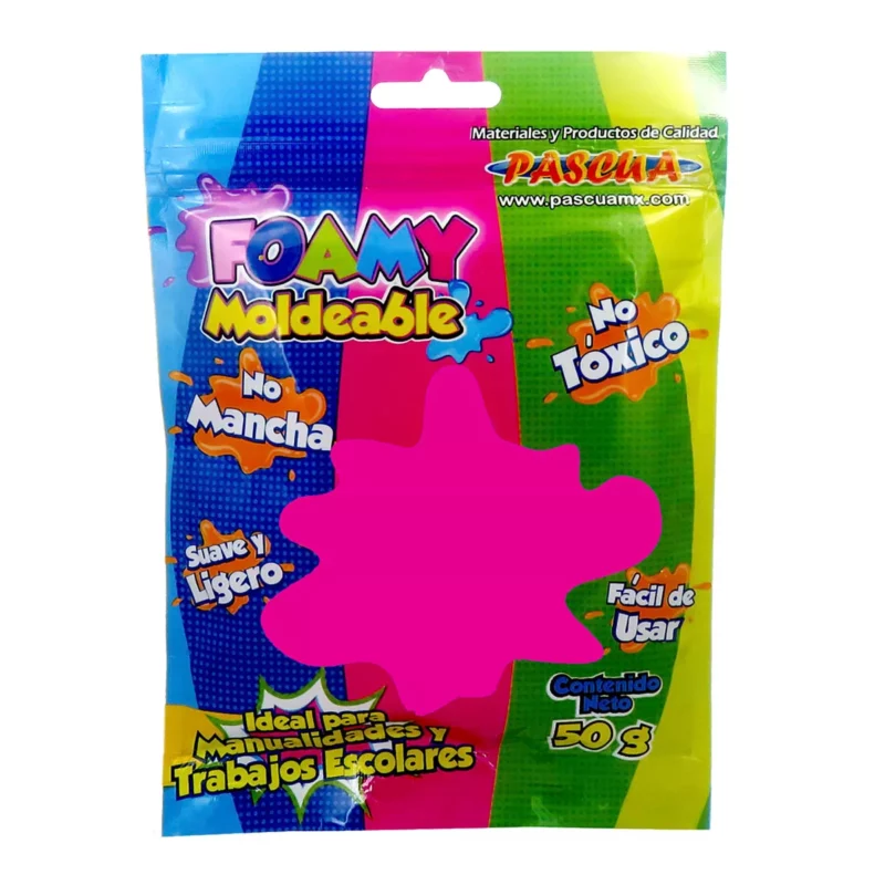 FOAMY MOLDEABLE PASCUA 50G ROSA MEXICANO ATADO DE 2 PZAS.