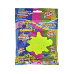 FOAMY MOLDEABLE PASCUA 50G AMARILLO CAN ATADO DE 2 PZAS.