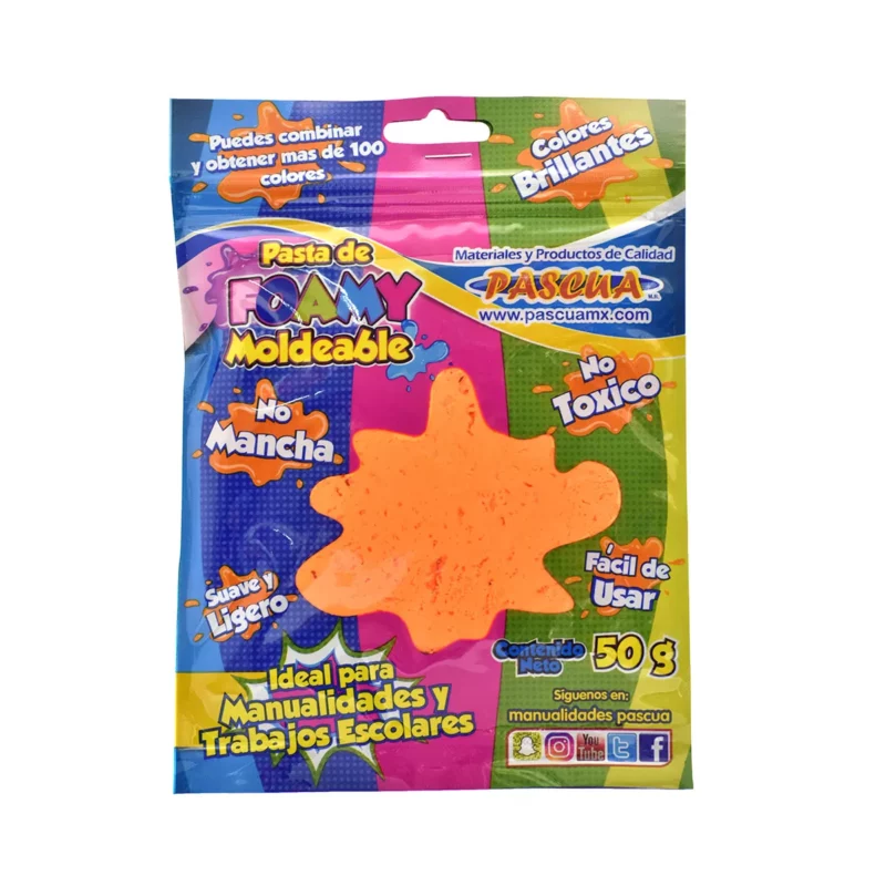 FOAMY MOLDEABLE PASCUA 50G ZEMPAZUCHITL ATADO DE 2 PZAS.
