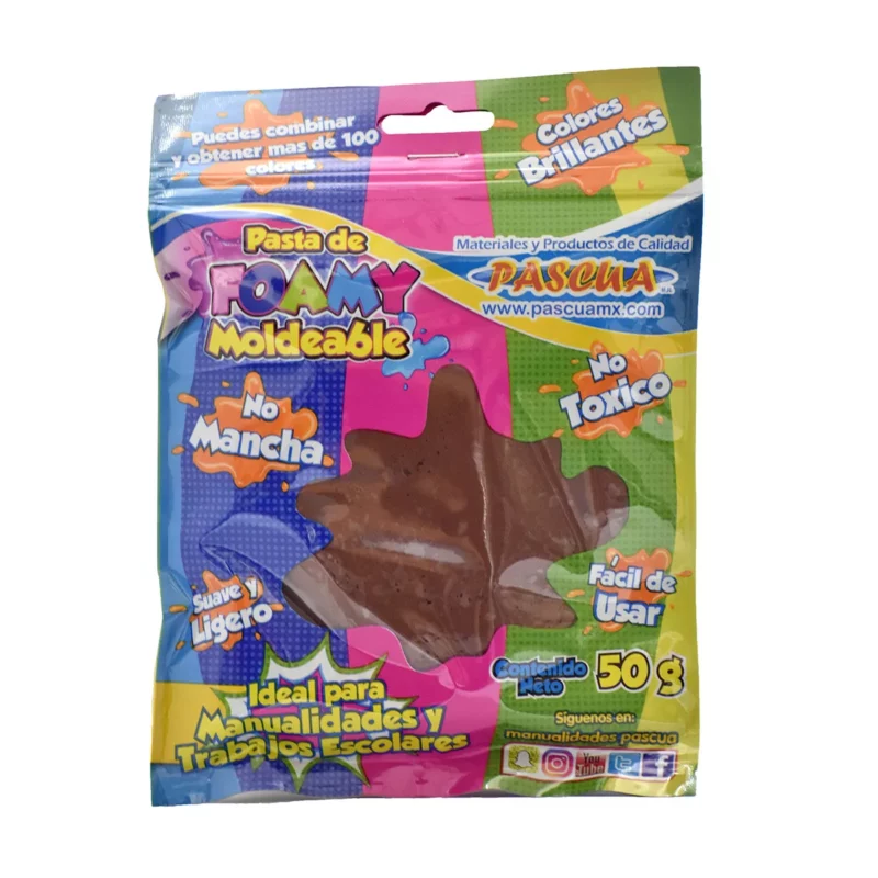 FOAMY MOLDEABLE PASCUA 50G CHOCOLATE ATADO DE 2 PZAS.