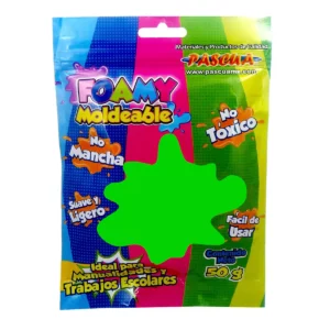 FOAMY MOLDEABLE PASCUA 50G VERDE LIMON ATADO DE 2 PZAS.