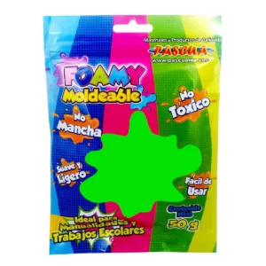 FOAMY MOLDEABLE PASCUA 50G VERDE MANZANA ATADO DE 2 PZAS.