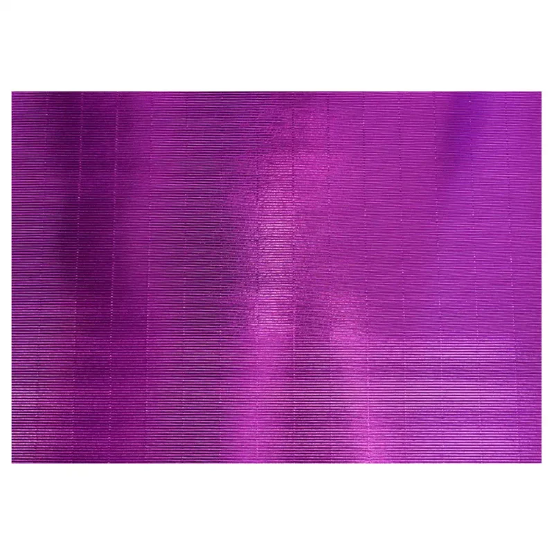PAPEL CORRUGADO 77X54 033 METALICO MORADO ATADO DE 10 PZAS.