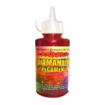PEGAMENTO CON DIAMANTINA 60ML ROJO ATADO DE 6 PZAS.