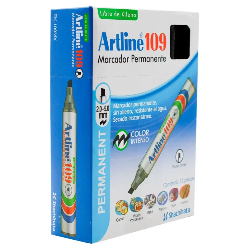MARCADOR PERMANENTE CINCEL EK109 NEGRO ATADO DE 12 PZAS. - Imagen 2