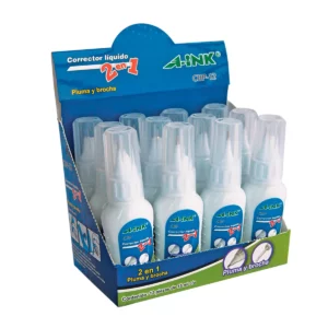 CORRECTOR LIQUIDO BROCHA/PLUMA 15ML CBP ATADO DE 12 PZAS.