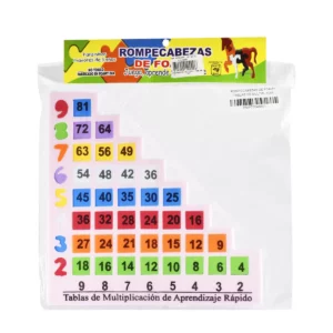 ROMPECABEZAS DE FOAMY TABLAS DE MULTIPLICAR