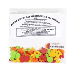 FOAMY DE LETRAS MINI MAYUSCULAS 104 PZS.