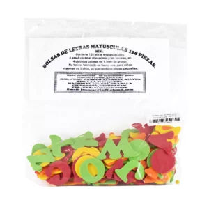 FOAMY DE LETRAS MINI MAYUSCULAS 128 PZS