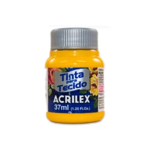 PINTURA ACRILEX MATE 37ML 505 AMARILLO ORO ATADO DE 6 PZAS.