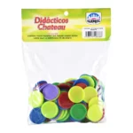 FICHAS C/100 DE COLORES