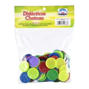 FICHAS C/100 DE COLORES