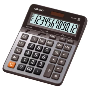 CALCULADORA CASIO 12DIG GX-120B-W-DC ATADO DE 2 PZAS.
