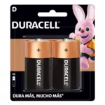 PILA DURACELL ALCALINA D C/2 ATADO DE 2 PZAS.