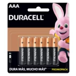 PILA DURACELL ALCALINA AAA C/6