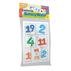 LOTERIA SUMAS Y RESTAS ATADO DE 2 PZAS.