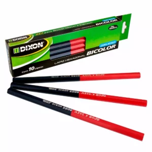 LAPIZ BICOLOR HEXAGONAL GRUESO 47074 ATADO DE 10 PZAS.