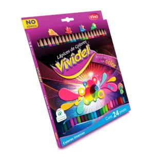 COLORES VIVIDEL 4MM C/24 48610 ATADO DE 2 PZAS.