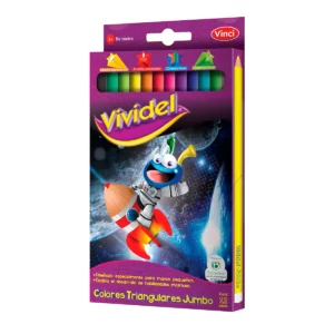 COLORES VIVIDEL 4MM TRIJUMBO C/12 52405 ATADO DE 2 PZAS.