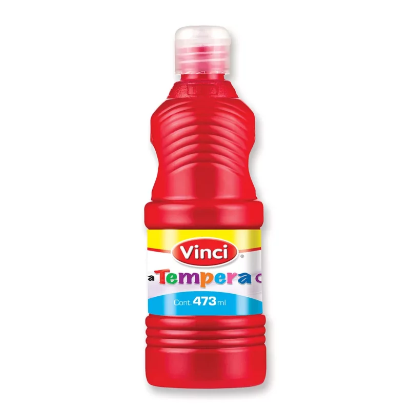 PINTURA TEMPERA 473ML ROJO ATADO DE 2 PZAS.