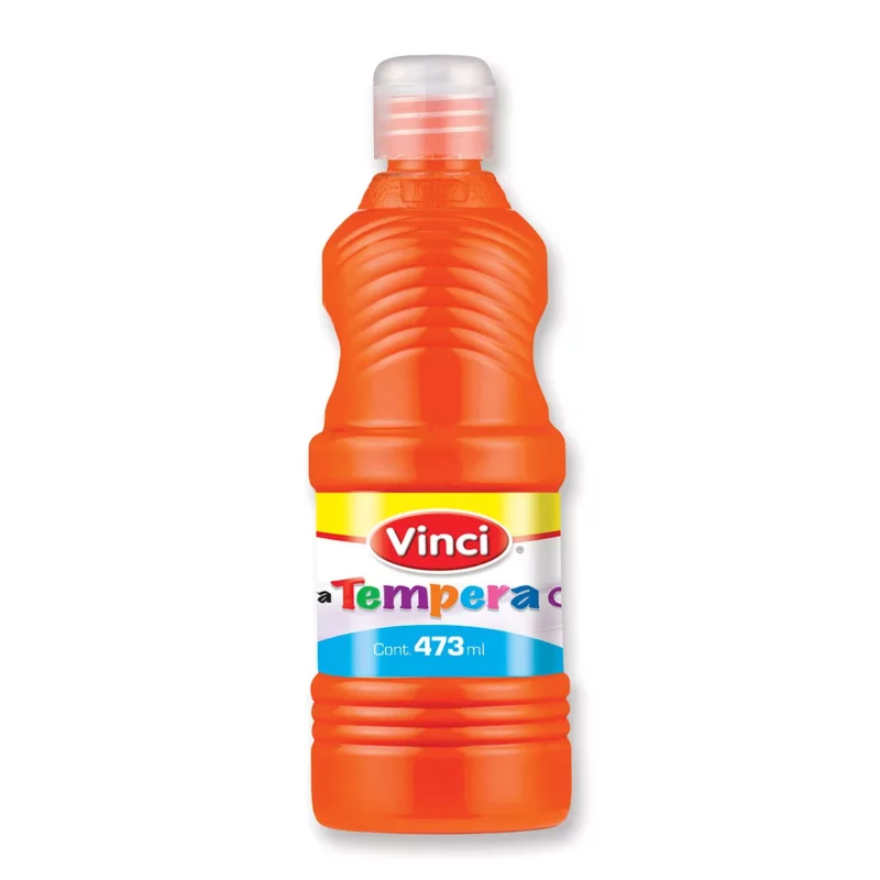 PINTURA TEMPERA 473ML NARANJA ATADO DE 2 PZAS.
