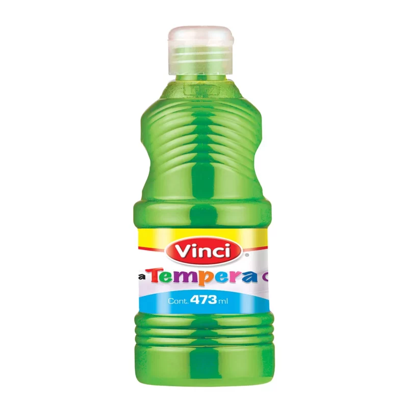 PINTURA TEMPERA 473ML FLUORESCENTE VERDE ATADO DE 2 PZAS.