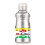 PINTURA PARA DEDOS METALICA 237ML PLATA ATADO DE 2 PZAS.