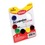 ACUARELA VINCI C/6 COLORES  2496 ATADO DE 10 PZAS.