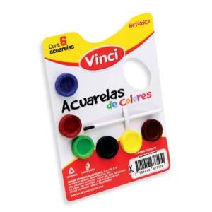 ACUARELA VINCI C/6 COLORES 2496 ATADO DE 10 PZAS.