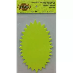 ETIQUETA CARTULINA NO. 39 C/20 MEDIANA