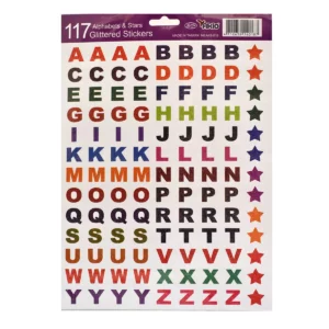CALCOMANIA AKIO A4S018 ALPHABET GLITTERED