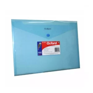 SOBRE CARTA CON BROCHE F412 AZUL ATADO DE 4 PZAS.