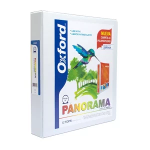 CARPETA CARTA PANORAMA "O" 1 1/2 BLANCA ATADO DE 2 PZAS.