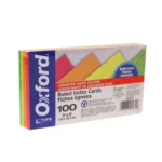 TARJETA 3X5 RAYADA INDICE NEON C/100