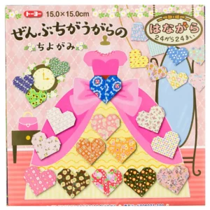 PAPEL ORIGAMI 15CMX15CM C/24 FLORES 6027