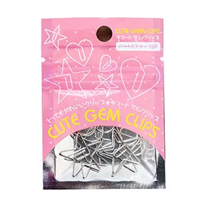 CLIP CUTE GEM CORAZON Y ESTRELLA 04082