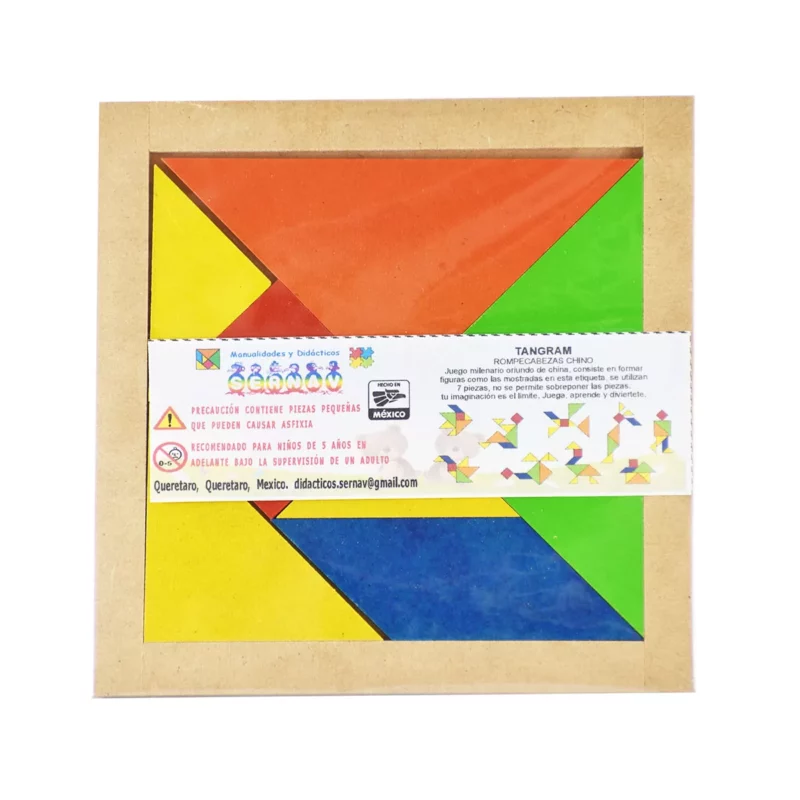 TANGRAM MADERA CHICO 12 X 12CMS PT003