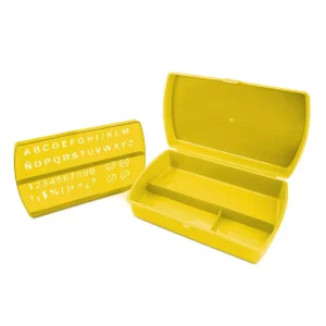 LAPICERA MEDIANA C/PLANTILLA AMARILLA ATADO DE 2 PZAS.