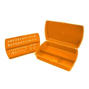 LAPICERA MEDIANA C/PLANTILLA NARANJA ATADO DE 2 PZAS.