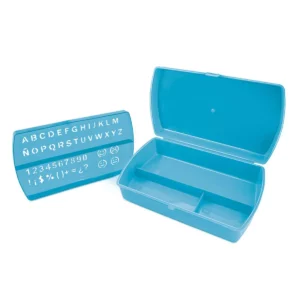 LAPICERA MEDIANA C/PLANTILLA AZUL CIELO ATADO DE 2 PZAS.