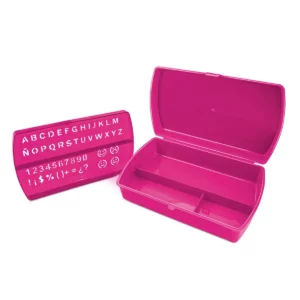 LAPICERA MEDIANA C/PLANTILLA MORADO/SOLFERINO ATADO DE 2 PZAS.