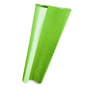 PAPEL METALIZADO GOFRADO VERDE LIMON ATADO DE 10 PZAS.