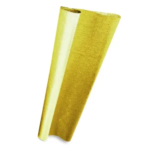 PAPEL METALIZADO GOFRADO ORO ATADO DE 10 PZAS.