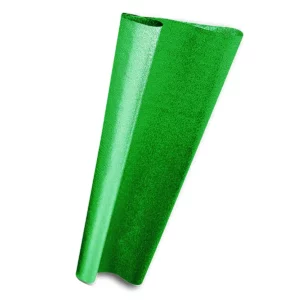 PAPEL METALIZADO GOFRADO VERDE ATADO DE 10 PZAS.
